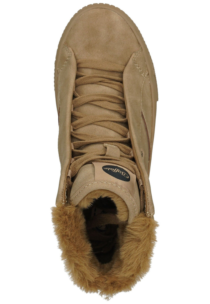 Buffalo Stiefelette Lederimitat Braun Warmfutter