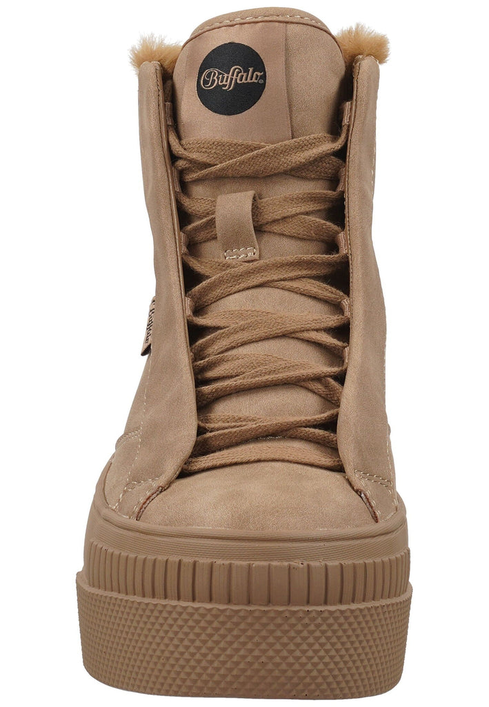 Buffalo Stiefelette Lederimitat Braun Warmfutter