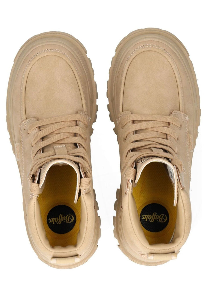 Buffalo Stiefelette Lederimitat Cream