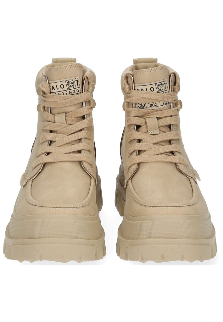 Buffalo Stiefelette Lederimitat Cream