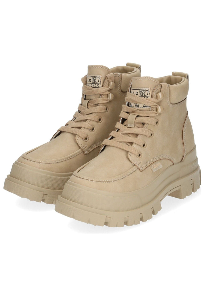 Buffalo Stiefelette Lederimitat Cream