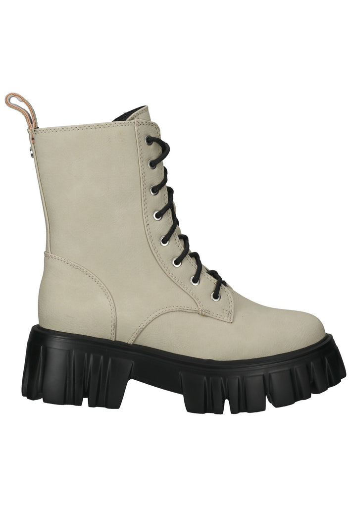 Buffalo Stiefelette Lederimitat Cream