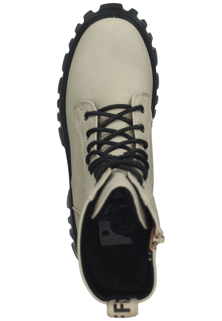 Buffalo Stiefelette Lederimitat Cream