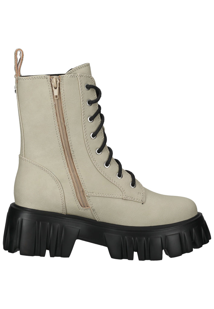 Buffalo Stiefelette Lederimitat Cream