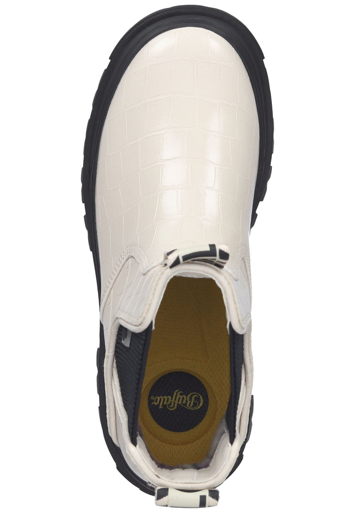 Buffalo Stiefelette Lederimitat Cream