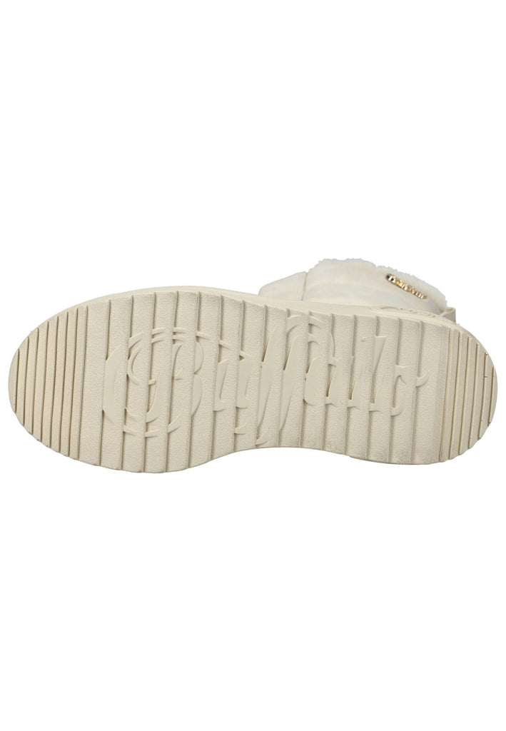 Buffalo Stiefelette Lederimitat Cream Warmfutter