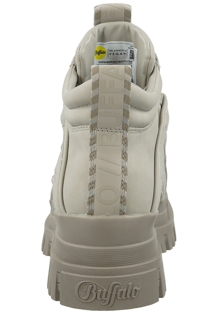 Buffalo Stiefelette Lederimitat Hellgrau