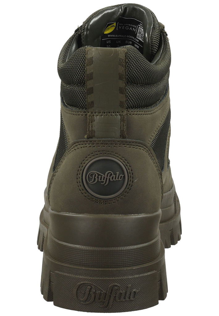 Buffalo Stiefelette Lederimitat/Mesh Khaki Warmfutter