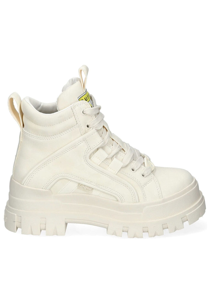Buffalo Stiefelette Lederimitat Offwhite Warmfutter