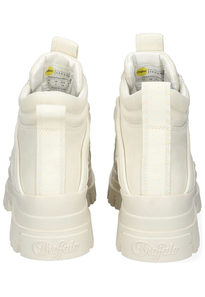 Buffalo Stiefelette Lederimitat Offwhite Warmfutter
