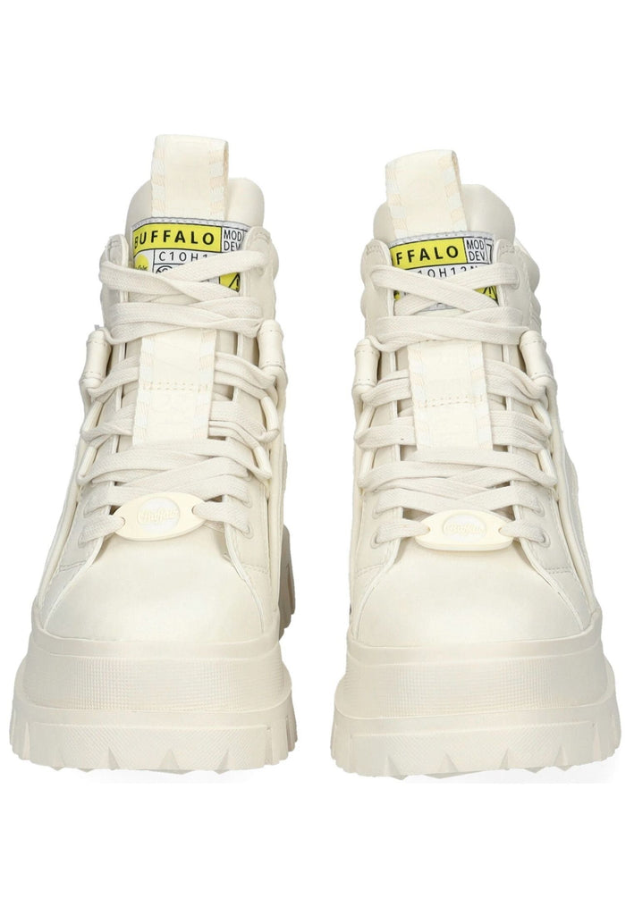 Buffalo Stiefelette Lederimitat Offwhite Warmfutter