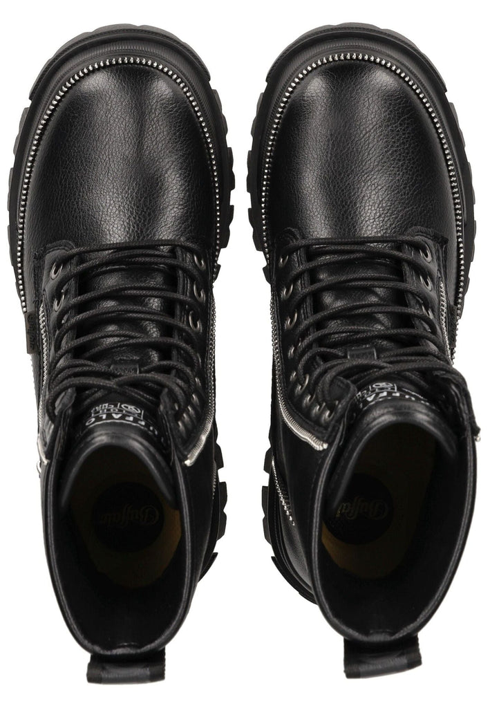 Buffalo Stiefelette Lederimitat Schwarz