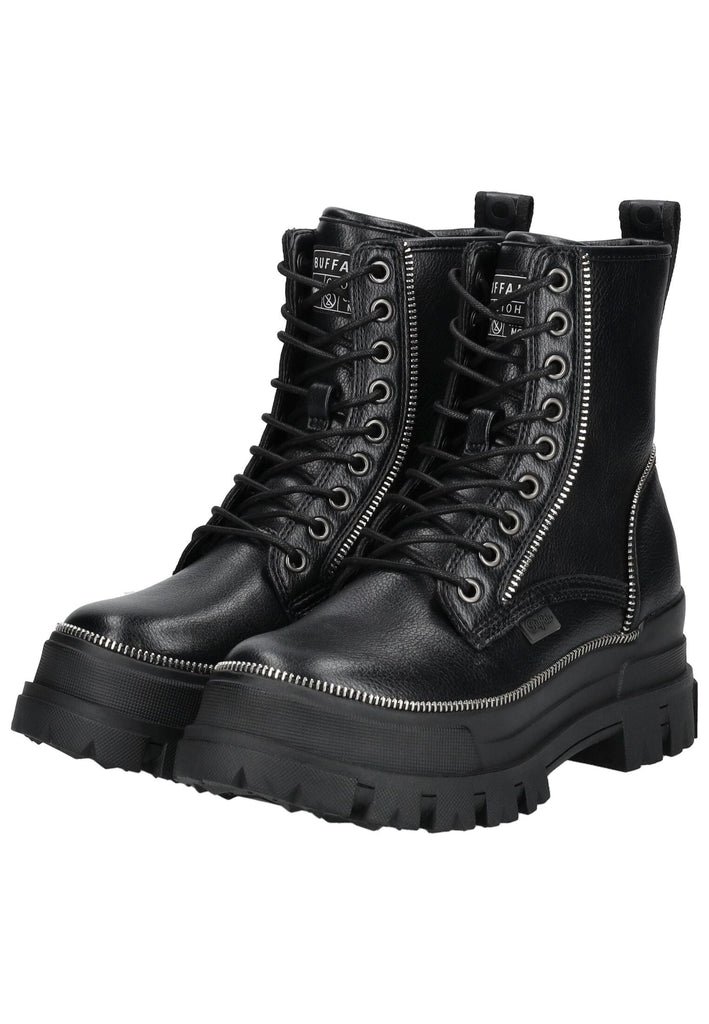 Buffalo Stiefelette Lederimitat Schwarz