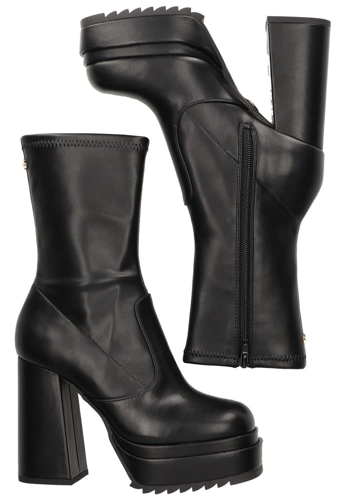 Buffalo Stiefelette Lederimitat Schwarz