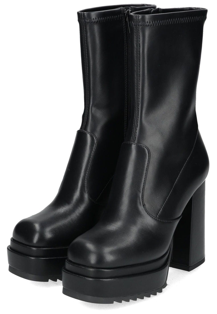 Buffalo Stiefelette Lederimitat Schwarz