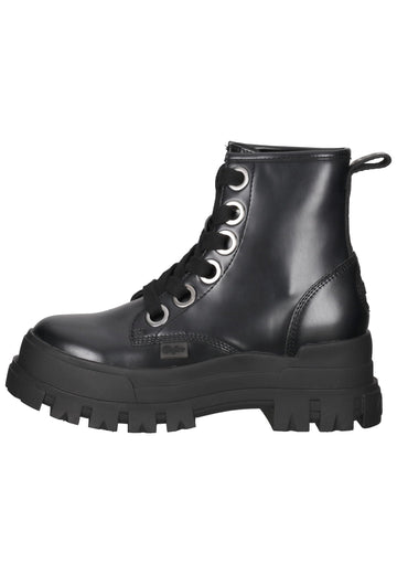 Buffalo Stiefelette Lederimitat Schwarz
