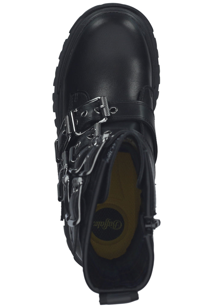 Buffalo Stiefelette Lederimitat Schwarz
