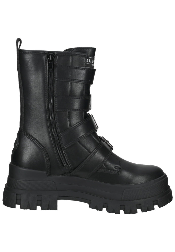 Buffalo Stiefelette Lederimitat Schwarz