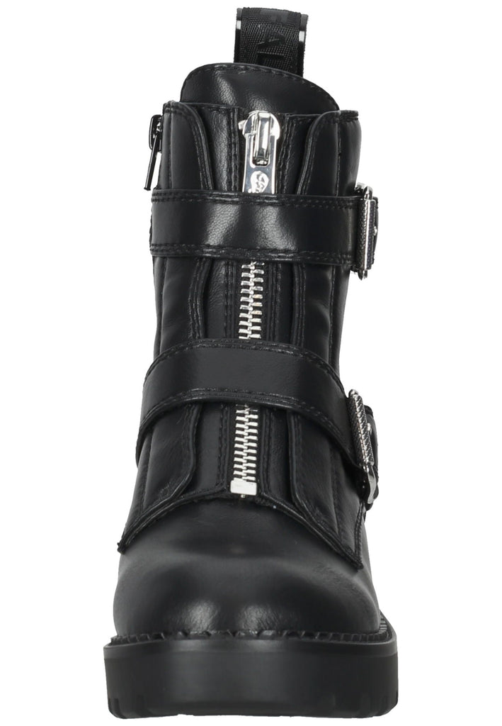 Buffalo Stiefelette Lederimitat Schwarz