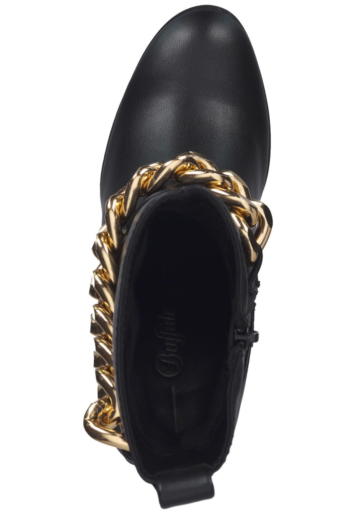 Buffalo Stiefelette Lederimitat Schwarz