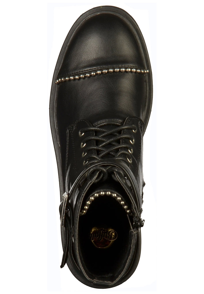 Buffalo Stiefelette Lederimitat Schwarz
