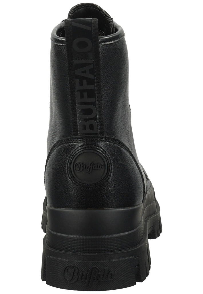 Buffalo Stiefelette Lederimitat Schwarz Warmfutter