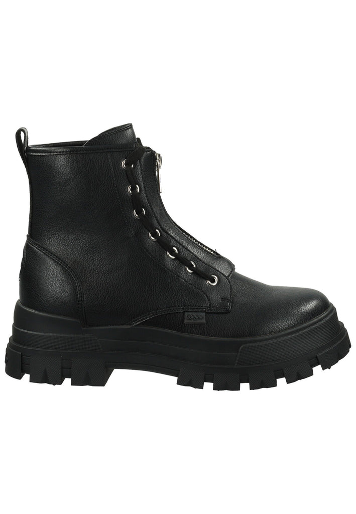 Buffalo Stiefelette Lederimitat Schwarz Warmfutter
