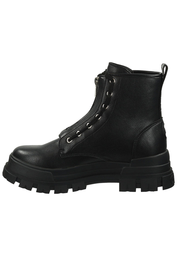 Buffalo Stiefelette Lederimitat Schwarz Warmfutter