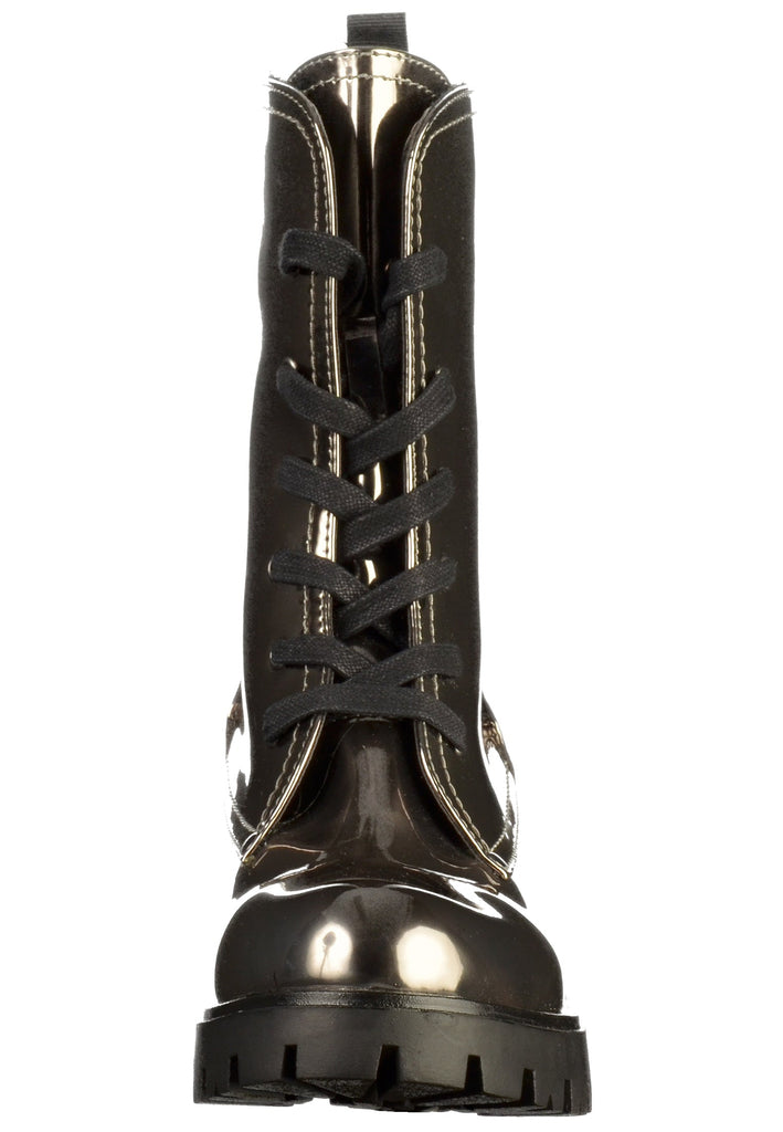 Buffalo Stiefelette Lederimitat Silber