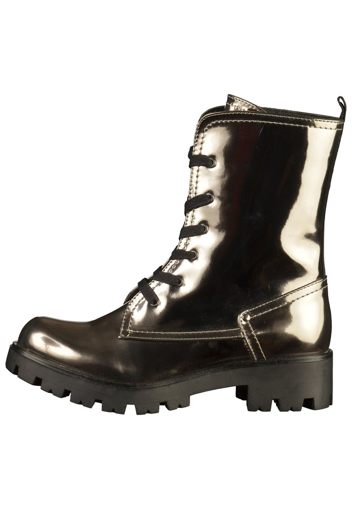 Buffalo Stiefelette Lederimitat Silber