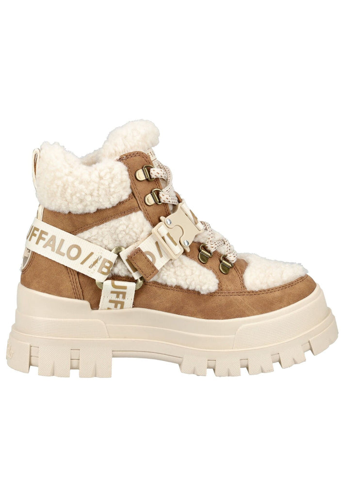 Buffalo Stiefelette Lederimitat/Textil Beige Warmfutter