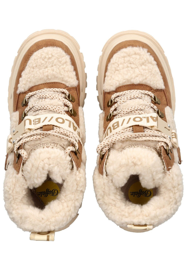 Buffalo Stiefelette Lederimitat/Textil Beige Warmfutter