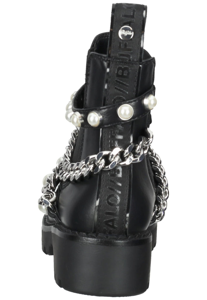 Buffalo Stiefelette Lederimitat/Textil Schwarz