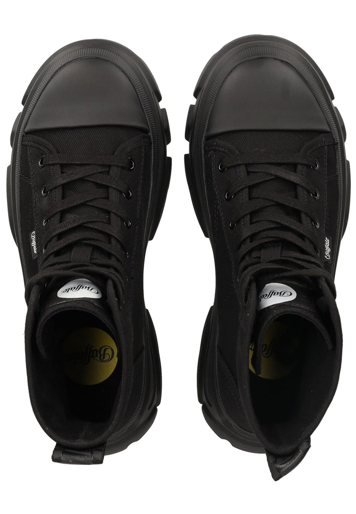 Buffalo Stiefelette Lederimitat/Textil Schwarz