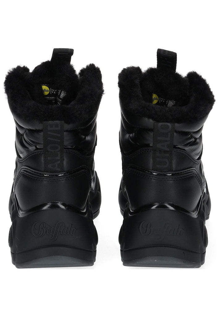 Buffalo Stiefelette Lederimitat/Textil Schwarz Warmfutter