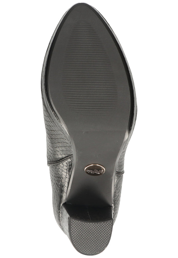 Buffalo Stiefelette Lederimitat/Textil Struktur Schwarz