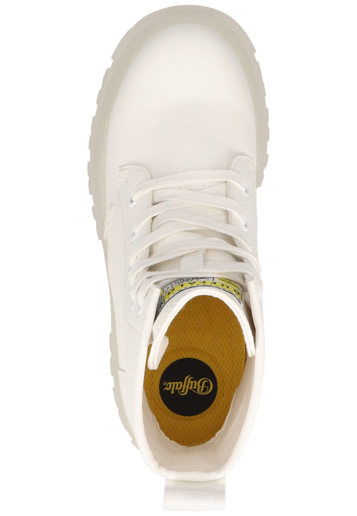 Buffalo Stiefelette Lederimitat Weiß