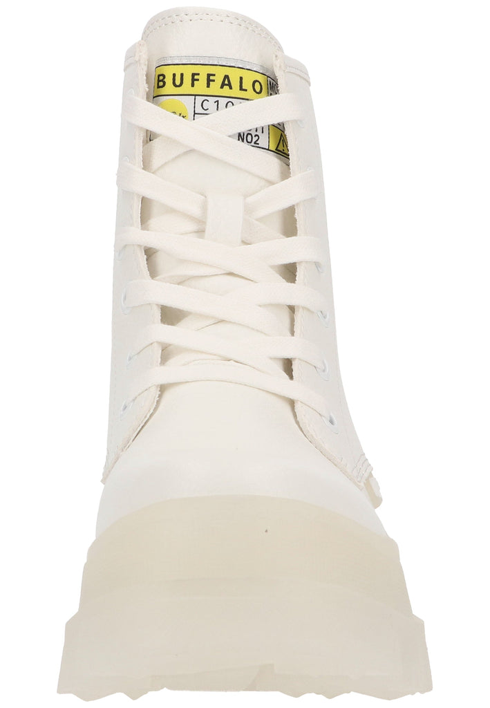 Buffalo Stiefelette Lederimitat Weiß