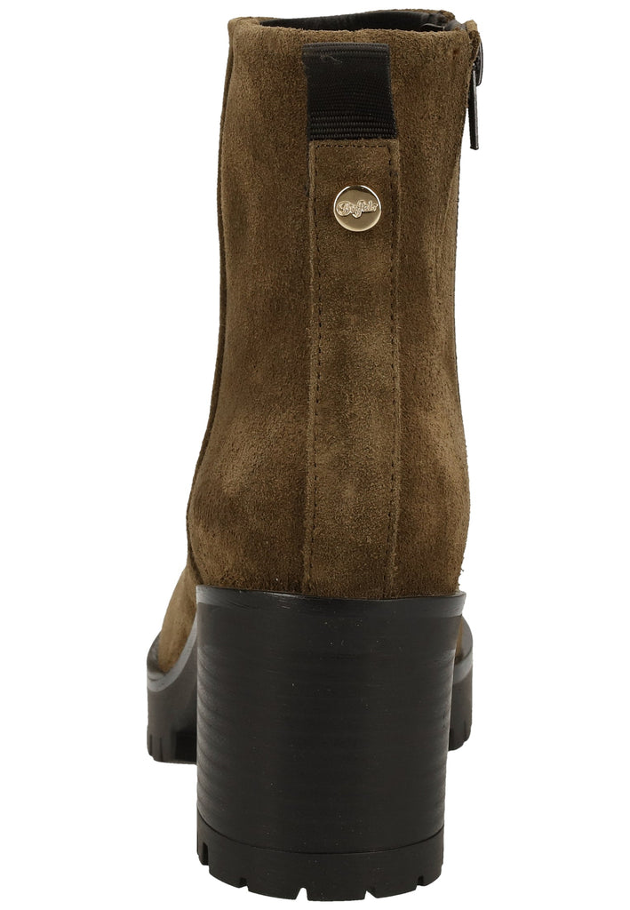 Buffalo Stiefelette Nubukleder Khaki
