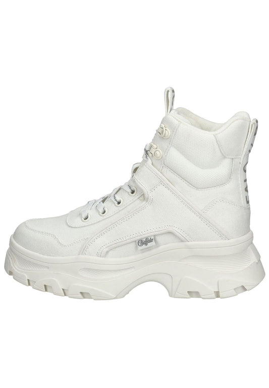 Buffalo Stiefelette Textil Weiß