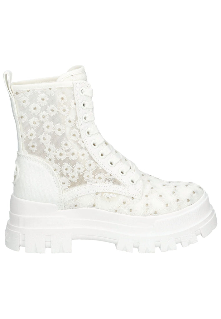 Buffalo Stiefelette Textil Weiß/Gold