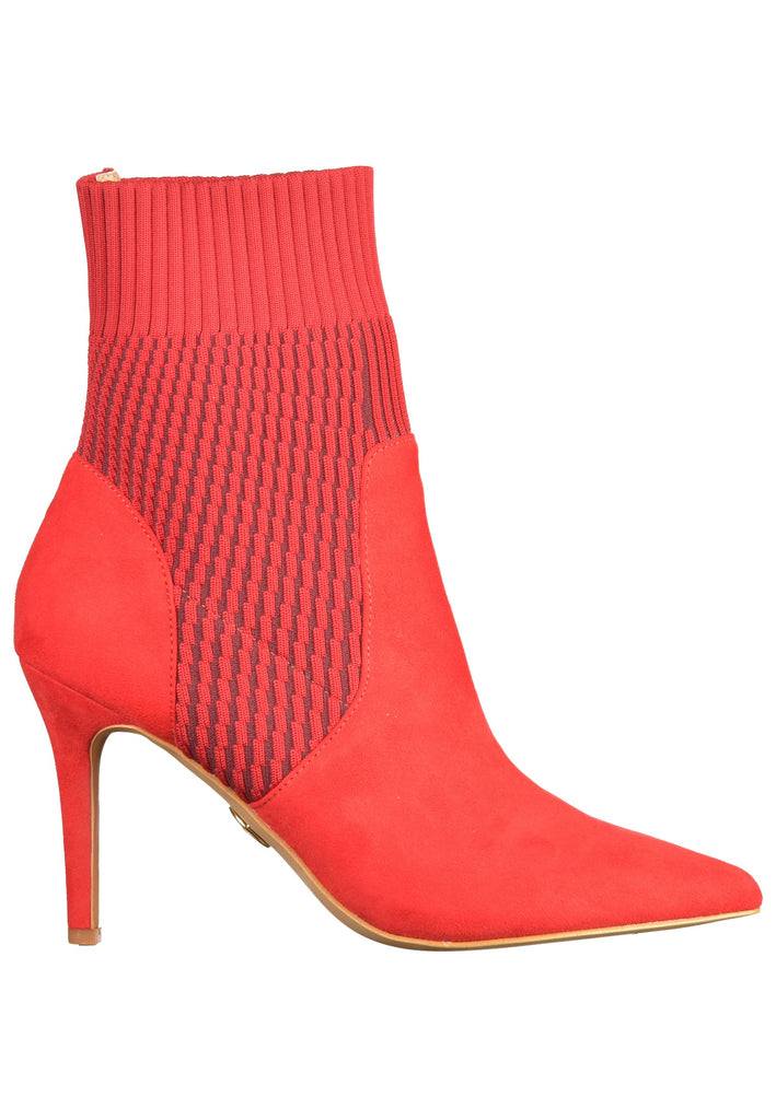 Buffalo Stiefelette Veloursleder/Textil Rot