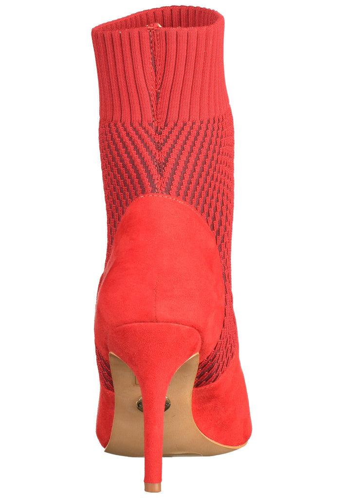 Buffalo Stiefelette Veloursleder/Textil Rot