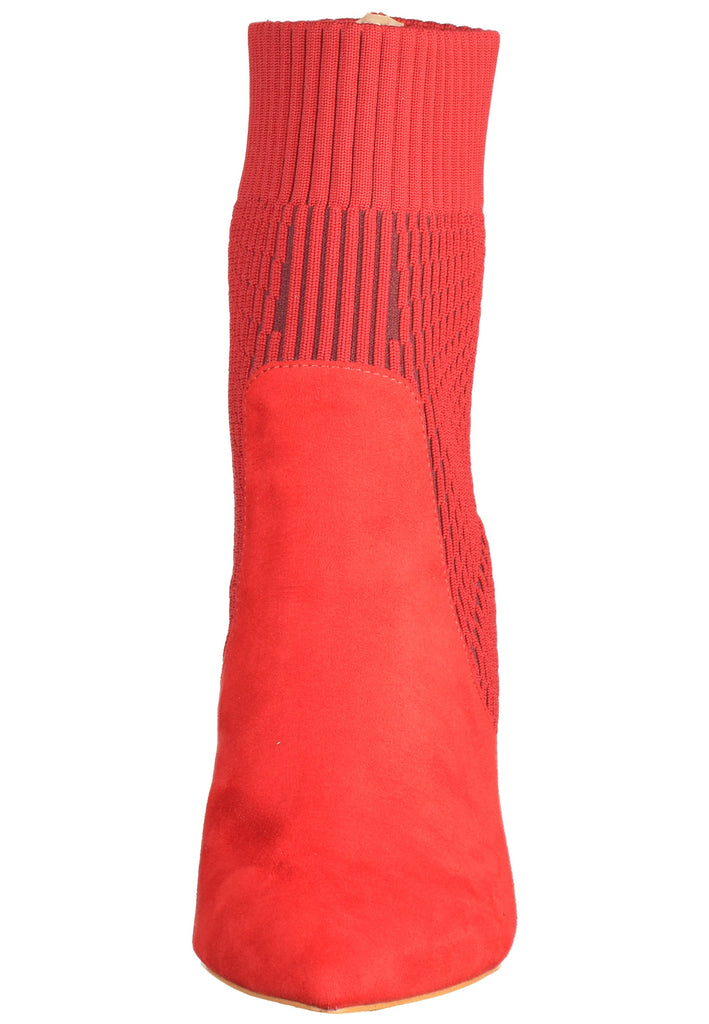 Buffalo Stiefelette Veloursleder/Textil Rot