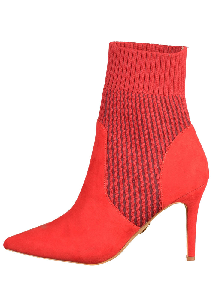 Buffalo Stiefelette Veloursleder/Textil Rot