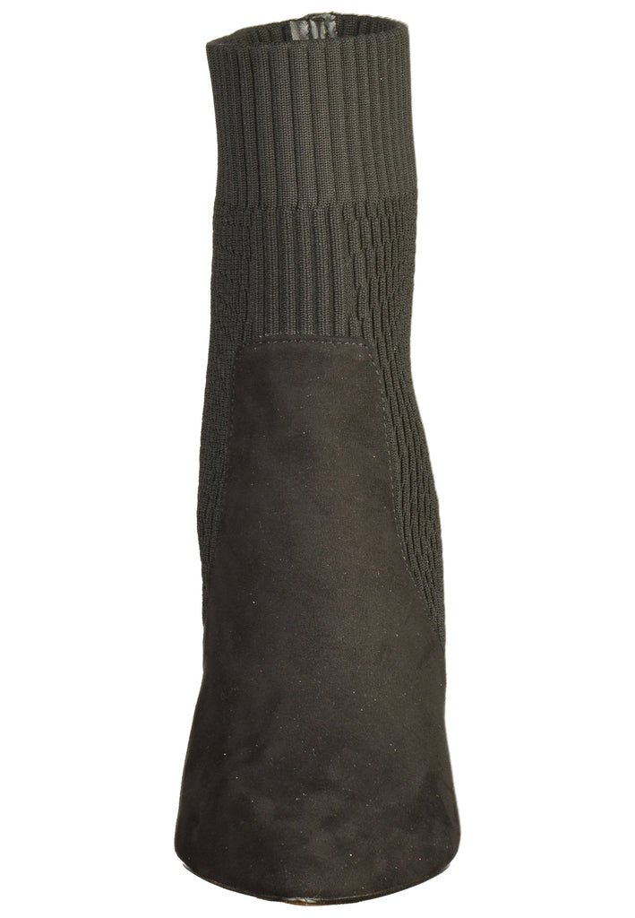 Buffalo Stiefelette Veloursleder/Textil Schwarz