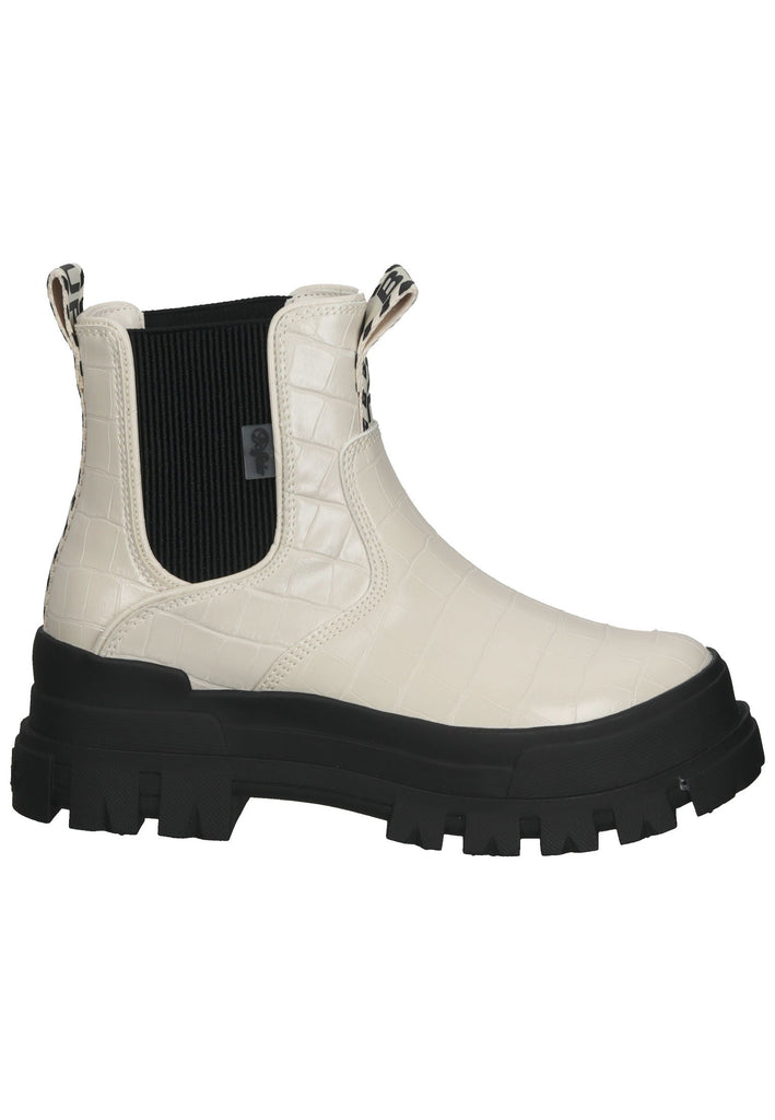Stiefeletten Buffalo Stiefelette Lederimitat Cream