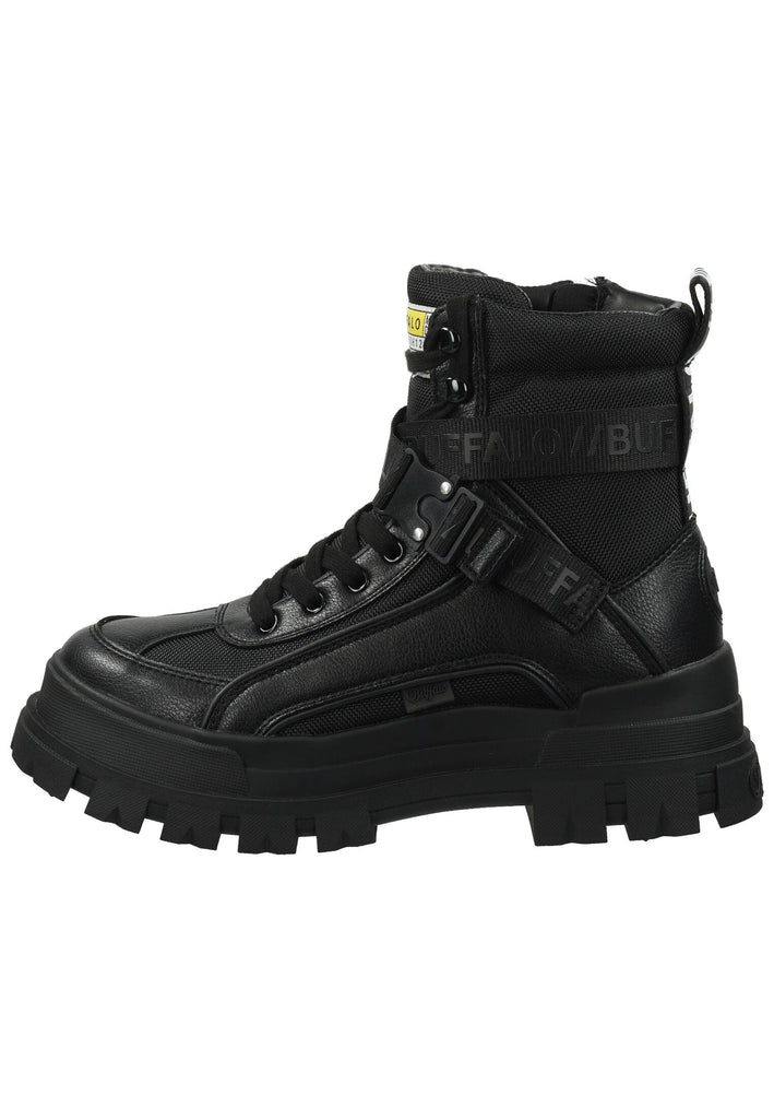 Stiefeletten Buffalo Stiefelette Lederimitat/Textil Schwarz