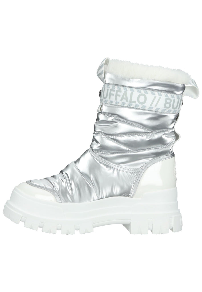 Stiefeletten Buffalo Stiefelette Textil Silber Warmfutter