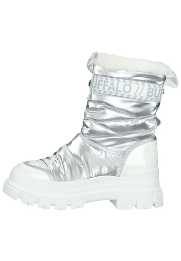Stiefeletten Buffalo Stiefelette Textil Silber Warmfutter